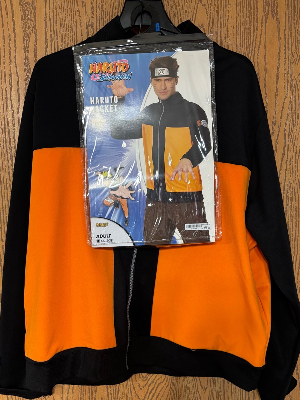 Naruto Halloween Black & Orange Zip Jacket with Headband